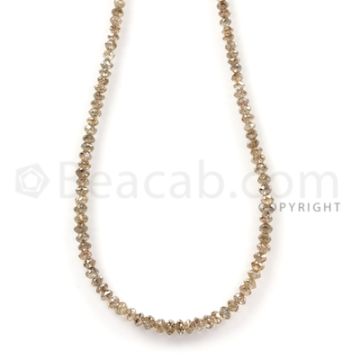 1 Line - Champagne Diamond Faceted Beads - 23.5 cts - 2.2 to 3.1 mm (BRNDIA1036)