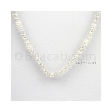 White Diamond Faceted Beads - 1 Line - 32.77 carats (WDia1003)