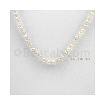 White Diamond Faceted Beads - 1 Line - 33.10 carats (WDia1004)