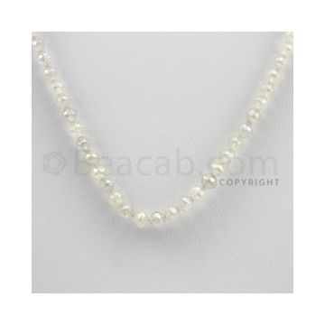 White Diamond Faceted Beads - 1 Line - 32.35 carats (WDia1005)