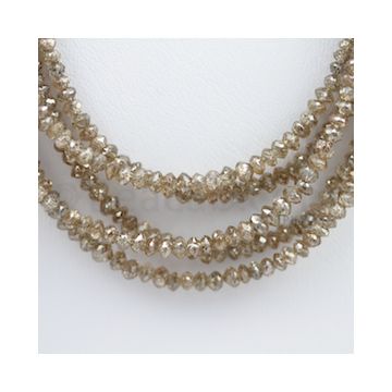 Brown Diamond Faceted Beads - 5 Lines - 116.00 carats (BrnDia1009)