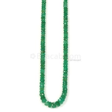 Medium Green Emerald Faceted Beads - 7 Lines - 190.90 - 2.3 to 4.2 mm (EMFB1073)