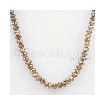 Brown Diamond Faceted Beads - 1 Line - 45.50 carats (BrnDia1010)