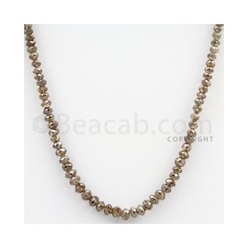 Brown Diamond Faceted Beads - 1 Line - 39.94 carats (BrnDia1013)