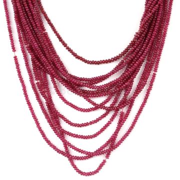 13 Lines - Medium Red Ruby Smooth (Plain) Beads - 278 - 2 to 2.5 mm (RSB1060)