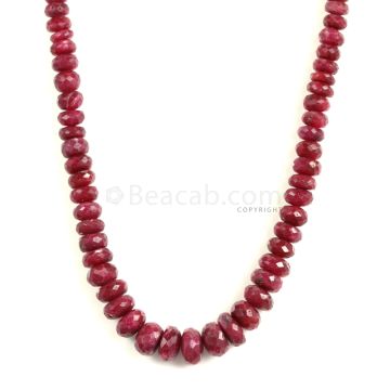 1 Line - Medium Red Ruby Faceted Beads - 246 - 3.9 to 10.1 mm (RFB1145)