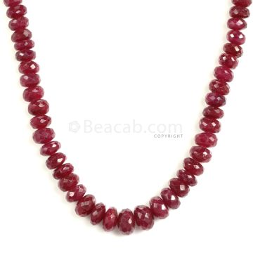 1 Line - Medium Red Ruby Faceted Beads - 179 - 4.1 to 8.2 mm (RFB1134)