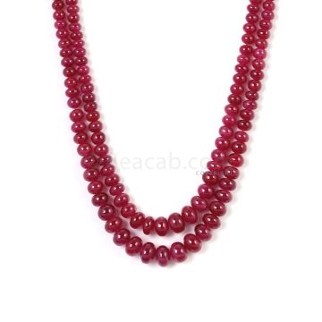 2 Lines - Medium Pink Pink Sapphire Plain Beads - 271.00 cts - 2.9 to 7.8 mm (PNSPB1028)