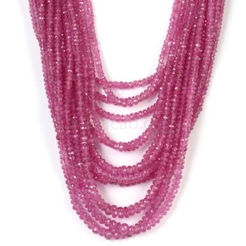 15 Lines - Light Pink Pink Sapphire Faceted Beads - 877.00 cts - 2.2 to 5.5 mm (PNSFB1055)
