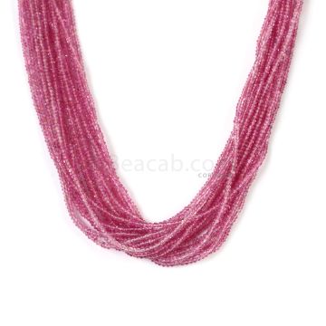 18 Lines - Light Pink Pink Sapphire Plain Beads - 392.65 cts - 2 to 2.8 mm (PNSPB1025)