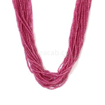 26 Lines - Medium Pink Pink Sapphire Plain Beads - 577.75 cts - 2.9 to 3 mm (PNSPB1040)