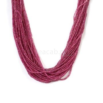 34 Lines - Medium Pink Pink Sapphire Plain Beads - 914.16 cts - 2.3 to 2.9 mm (PNSPB1030)