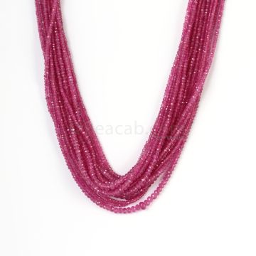 17 Lines - Medium Pink Pink Sapphire Faceted Beads - 584.27 cts - 2.7 to 4.7 mm (PNSFB1046)