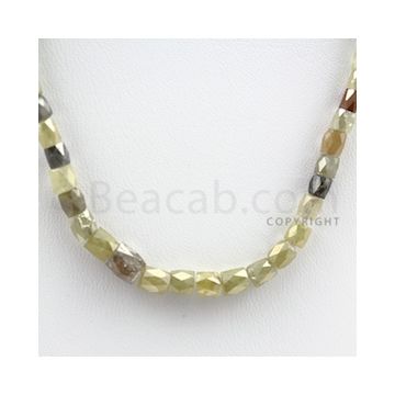 Fancy Diamond Cube Beads - 1 Line - 38.20 carats (FncyDiaCu1024)