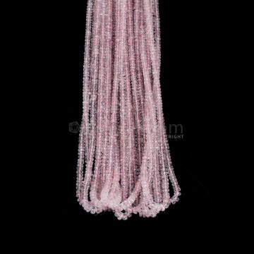 12 Lines - Light Pink Pink Sapphire Faceted Beads - 708.60 cts - 2.8 to 5.1 mm (PNSFB1051)