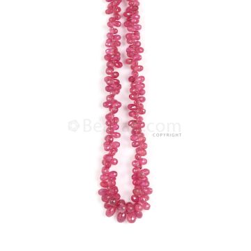 2 Lines - Light Red Ruby Faceted Drops - 184.00 cts - 3.8 x 4.7 mm to 4.6 x 8 mm (RDR1058)
