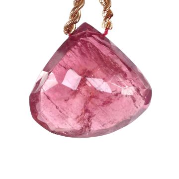 1 Piece - Medium Pink Tourmaline Faceted Drops - 32.76 cts - 21 x 21.5 x 11 mm (TFD1277)