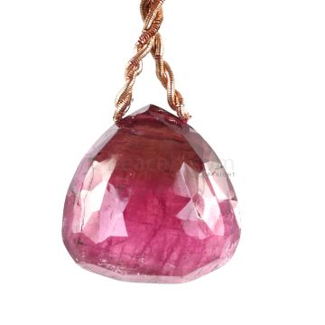 1 Piece - Dark Purple Tourmaline Faceted Drops - 50.00 cts - 22.5 x 22.5 x 12 mm (TFD1278)