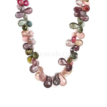 1 Line - Light Tones Tourmaline Faceted Drops - 331.00 cts - 9 x 6 mm to 16.7 x 11.2 mm (TFD1289)