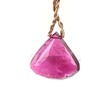 1 Piece - Purple Tourmaline Faceted Drops - 36.62 cts - 23 x 24 x 8 mm (TFD1257)