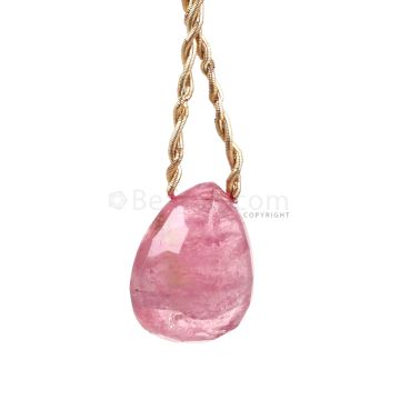 1 Piece - Light Pink Tourmaline Faceted Drops - 26.75 cts - 21 x 17 x 10 mm (TFD1262)