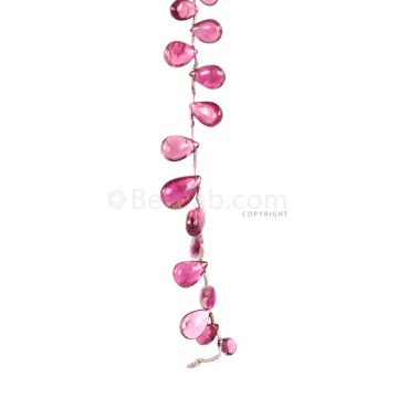 1 Line - Medium Pink Tourmaline Drops - 26.00 cts - 6.7 x 4.5 mm to 11.5 x 7.7 mm (TSD1205)