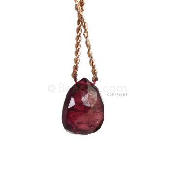 1 Piece - Brown Tourmaline Faceted Drops - 27.10 cts - 20 x 15 x 11 mm (TFD1241)