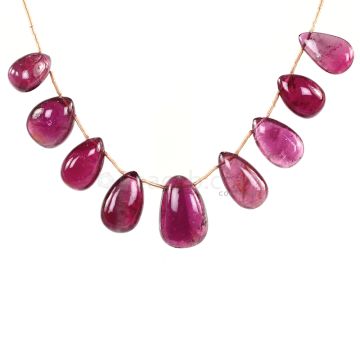 1 Line - Medium Pink Tourmaline Drops - 104.78 cts - 13.8 x 9.5 mm to 20.2 x 13.8 mm (TSD1217)