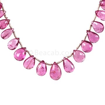 1 Line - Medium Pink Tourmaline Drops - 25.50 cts - 5.6 x 4.5 mm to 10.3 x 6.6 mm (TSD1209)