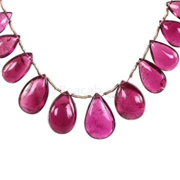 1 Line - Dark Pink Tourmaline Drops - 74.82 cts - 9.5 x 6.9 mm to 17.4 x 11.6 mm (TSD1212)