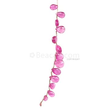 1 Line - Medium Pink Tourmaline Drops - 19.5 cts - 6.8 x 5 mm to 10.4 x 7.2 mm (TSD1214)