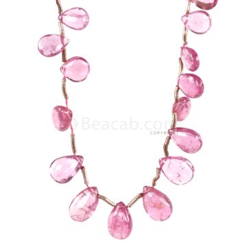 1 Line - Light Pink Tourmaline Drops - 16.5 cts - 6.5 x 4.4 mm to 8.9 x 5 mm (TSD1213)