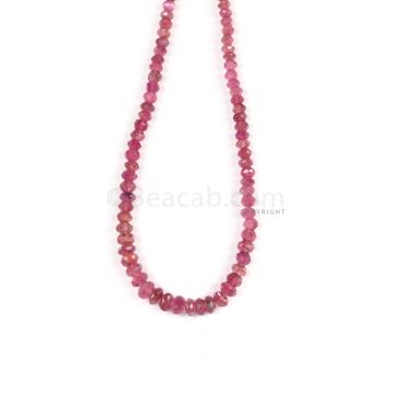 1 Line - Medium Pink Tourmaline Faceted Beads - 109.50 cts - 4.2 to 7.7 mm (TOFB1038)