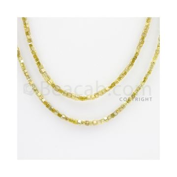 Fancy Diamond Cube Beads - 2 Lines - 30.00 carats (FncyDiaCu1019)