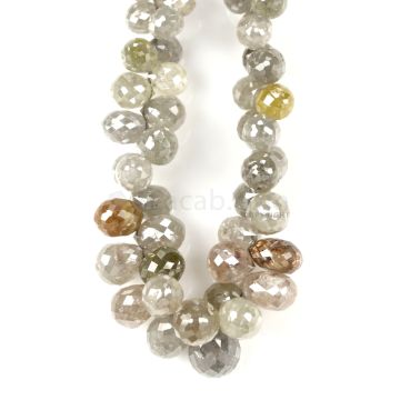 1 Line - Gray Diamond Drops - 83.00 cts - 3.8 x 3.2 mm to 8.1 x 6.8 mm (DIADRP1028)