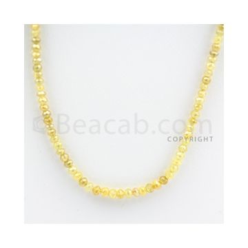 3.50 to 4.50 mm - Yellow Diamond Faceted Beads - 55.96 carats - 15 inches (YDia1011)-OOS
