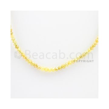 2.70 to 3.00 mm - Yellow Diamond Faceted Beads - 29.99 carats - 15 inches (YDia1012)