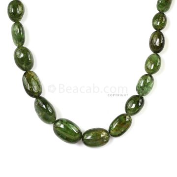 1 Line - Dark Green Peridot Tumbled Beads - 250.00 cts - 7.9 x 6.1 mm to 17.8 x 12.5 mm (PDTUB1011)
