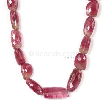 1 Line - Pink Tourmaline Faceted Beads - 503.50 cts - 11.7 x 8.4 mm to 28 x 13.7 mm (TOFB1039)