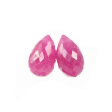 2 Pcs - Medium Pink Sapphire Faceted Drops - 2.91 cts - 7.6 x 4.5 mm & 7.4 x 4.5 mm (MSFD1056)