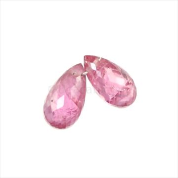 2 Pcs - Medium Pink Sapphire Faceted Drops - 3.13 cts - 8.2 x 4.6 mm & 8 x 4.3 mm (MSFD1058)