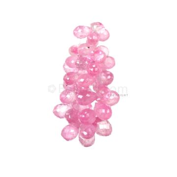 1 Line - Light Pink Sapphire Faceted Drops - 73.50 cts - 6 x 4.1 mm to 10.4 x 5.6 mm (MSFD1050)