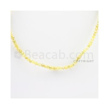 2.50 to 3.00 mm - Yellow Diamond Faceted Beads - 24.80 carats - 14 inches (YDia1016)