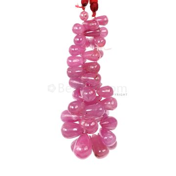 1 Line - Medium Pink Pink Sapphire Drops - 97.00 cts - 7 x 4.2 mm to 12.9 x 7.4 mm (PSDR1023)