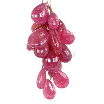1 Line - Medium Pink Pink Sapphire Drops - 242.48 cts - 14.7 x 8.8 mm to 20.9 x 12 mm (PSDR1021)