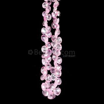 1 Line - Light Pink Pink Sapphire Faceted Drops - 63.05 cts - 3.3 x 3.3 mm to 5.5 x 6 mm (PSDR1013)