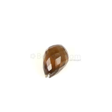 1 Pc - Dark Brown Toumaline Faceted Drops - 3.16 cts - 10.7 x 7.1 mm (TFD1295)