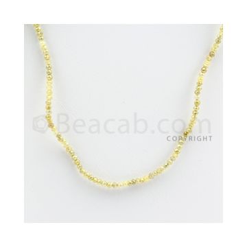 2.00 to 2.50 mm - Yellow Diamond Faceted Beads - 19.33 carats - 15.5 inches (YDia1019)