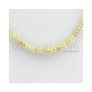 2.20 to 3.50 mm - Yellow Diamond Faceted Beads - 29.07 carats - 16 inches (YDia1020)