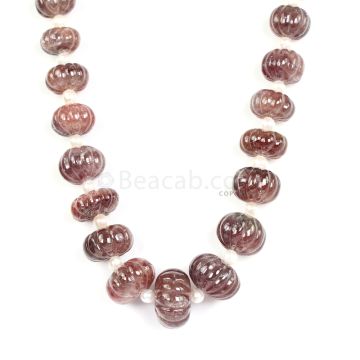 1 Line - Medium Tones Multi Sapphire Carved Beads - 884.50 cts - 10.2 to 20.3 mm (MSCRB1003)